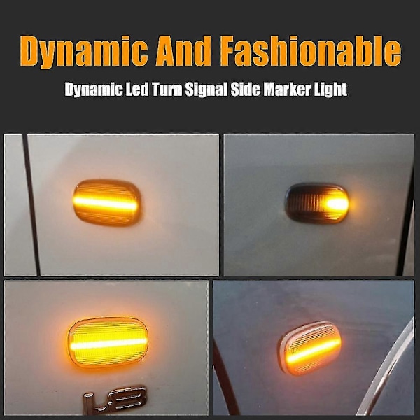 Dynamisk LED-Sidemarkerlys Blinklys til Celica T19 T20 23 Avensis Starlet Prius