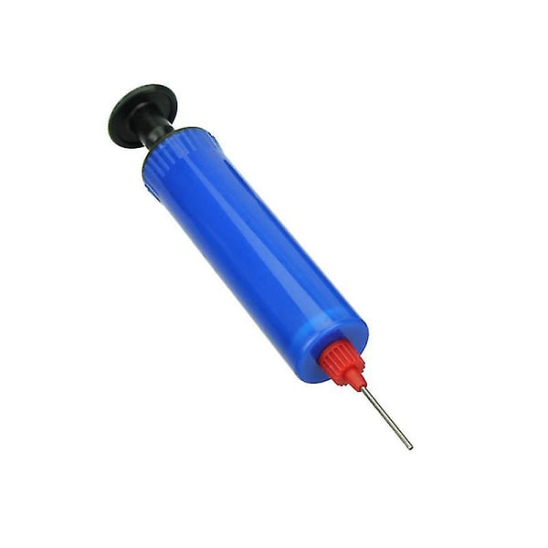 Plast blå oppblåser fotball fotball leketøy oppblåsbar ball hånd luft pumpe med nål