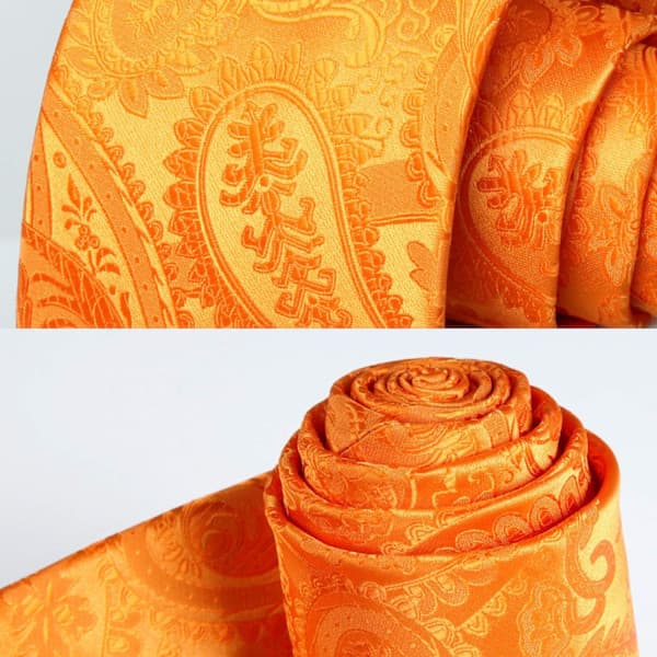 [LCS] Solid Paisley Slips for Menn Lommetørkle Håndvevd Klassisk Blomster Menns Slips & Lommetørkle Sett Bryllup