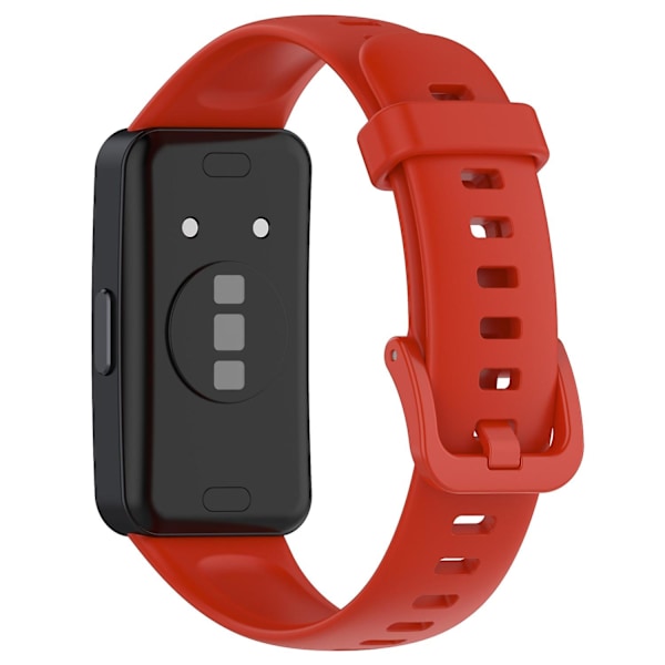 Silikone urrem til Huawei Band 8, åndbar blød urrem med spænde Red Type I Huawei Band 8