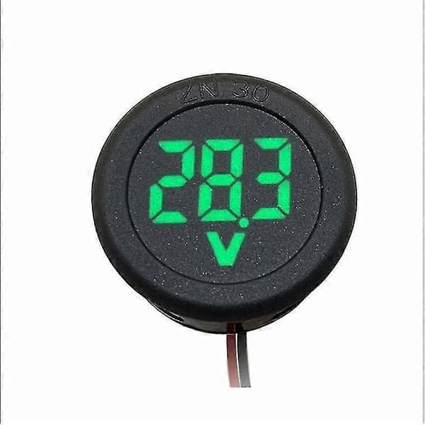 Nytt digitalt voltmeter LED voltmeter måleinstrument rundt voltmeter 4V-100V start DC digitalt display voltmeter