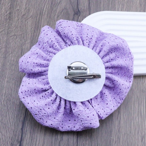 Stor blomst broche stof håndlavede brocher blue