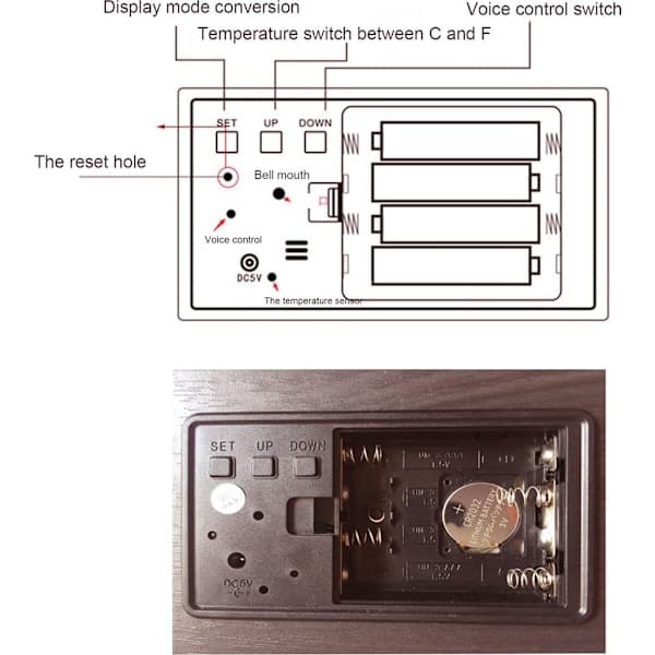 Digital träradio, väckarklocka 165 × 90 × 45 mm