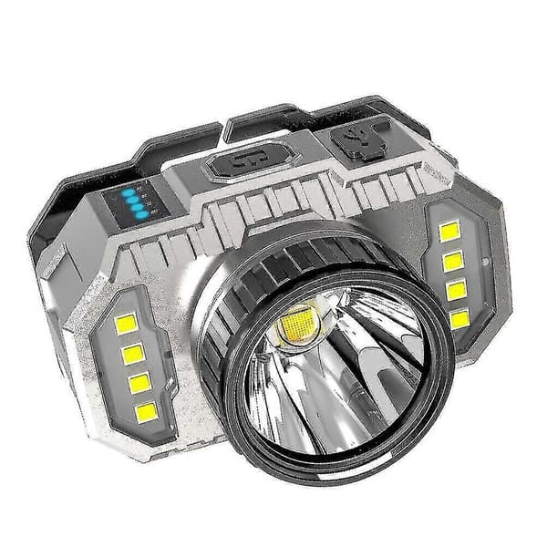 990000lm Super Sterk Led Zoom Hodelykt USB Oppladbar Hodelykt Hodelykt Us