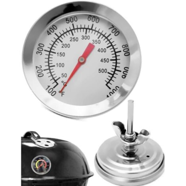 Analogt stegetermometer 10°C - 500°C – 3,8 cm probe – 5 cm diameter display – 8 mm gevindforbindelse til grill og ovne