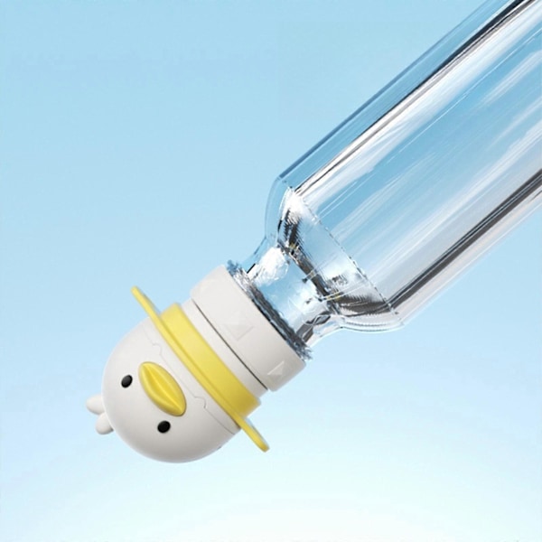 Silikon Vannflaske Adapter Tut Topplokk for Småbarn og Barn Erstatning Sikker Vannflaske Toppdeksel Gul med stropp Yellow with strap