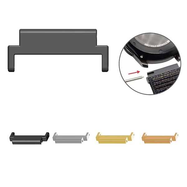 Snabbkoppling för klockarmband, metallkoppling, adapter för 18mm-20mm Black