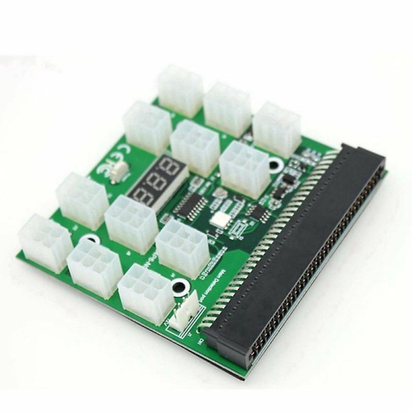 Pci-e 12v 64pin til 12x 6pin strømforsyning serveradapter breakout-kort til 1200w 750w Psu server Gp