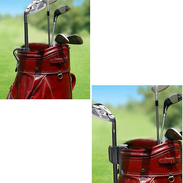 10 stk. Golfkølleposeklips på Putterklemmeholder Organizer Slidstærk Plastik Sort Puttingklips Gol