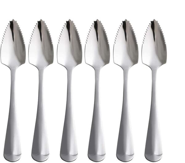 Cuplemousse-skjeer - Sett med 6 - Rustfritt stål - Riflet - Flerbruks