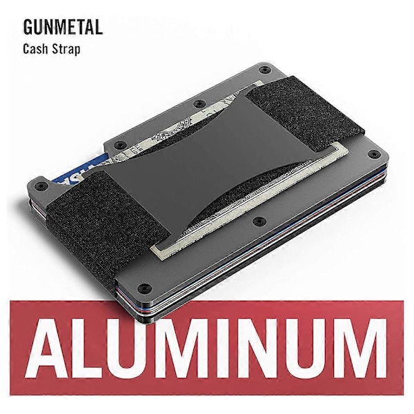 Mænds Slim Ridge Mænds Tegnebøger Mærke Luksus Aluminium Carbon RFID Metal Pung Designer Etui Carteira Masculina Kreditkort Holder Black 2