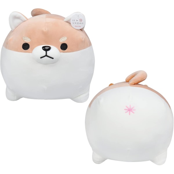 Alkuperäinen Shiba Inu -pehmolelu, pehmoeläin, pehmoinen tyyny, tyynynukke, Kawaii-pehmo, Corgi-pehmolelu (11,8 tuumaa, ruskea)