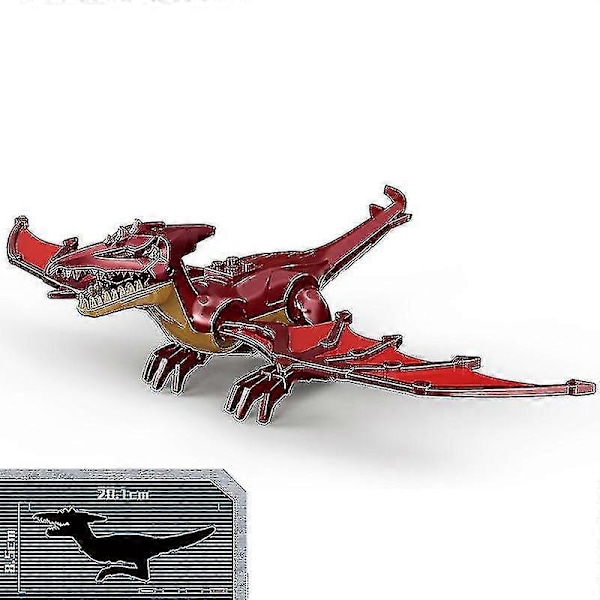 1 kpl Jurassic Suurikokoinen Dinosaurusten Rakennuspalikat T-rex Quetzalcoatlus Baryonyx Action Figurit Lasten Leikkikalut Lahjat Pterosaur C