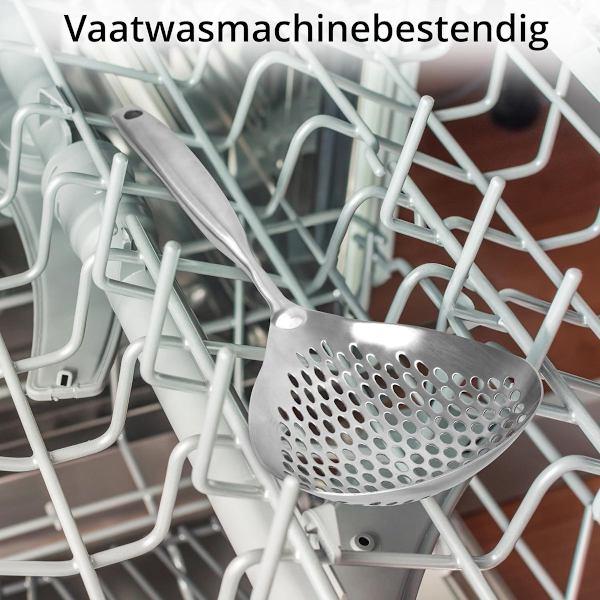 Hulske - Rustfrit stål - Dybfritering spatel - Dybfritering øse - Fødevaresikker