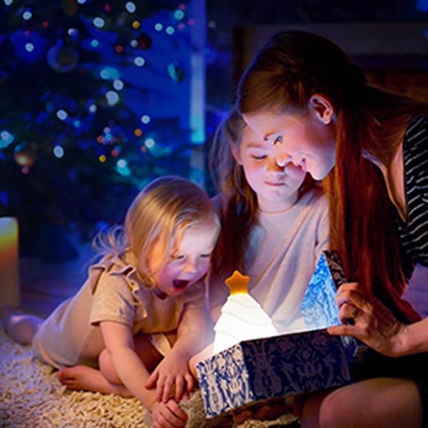 Jul- och Nyårs-silikon nattlampa med USB-laddning