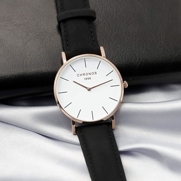 Klassiske klokker for kvinner og menn Mote Quartz armbåndsur