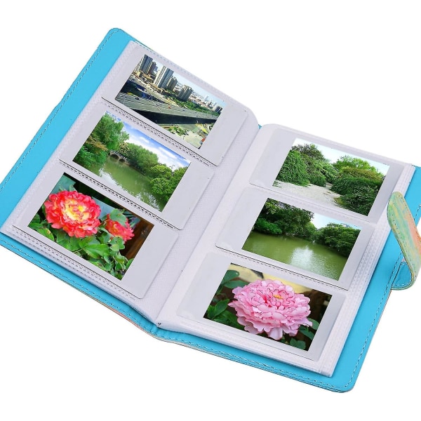 Värikäs lompakko Pu-nahkainen valokuva-albumi, joka on yhteensopiva Fujifilm Instax Mini 11 9 8 90 8+ 26 7s Instant Camera Film, Polaroid Snap kanssa