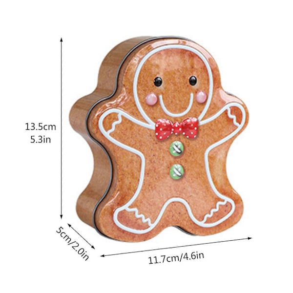 Jul Förvaringslåda i Plåt, Godis Kex Kakburk för Juldekoration