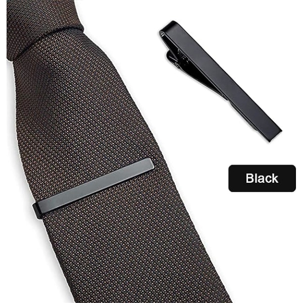 3-pak slipsclips til mænd Lang stil bindebåndsclipssæt firkantede kanter slipsnåle sølv guld, sort slipsstang slips til bryllupsbusiness