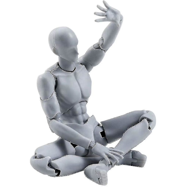 Action Figure -piirustusmalli, piirustushahmoja taiteilijoille Action Figure -malli ihmismannekiini mies nainen 8.3 x 7.2 x 1.6 inches Male