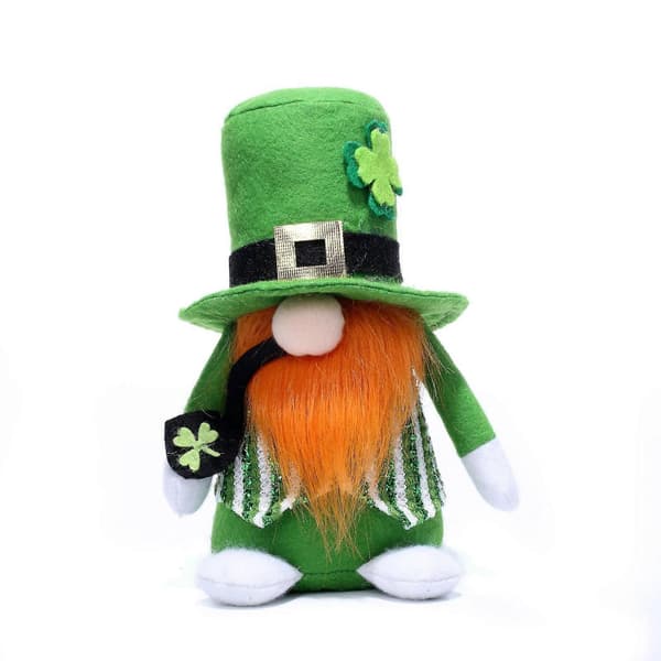 Irländsk Patrick's Day Dekorativ Grön Dockdekoration Dvärgdekoration Rudolf
