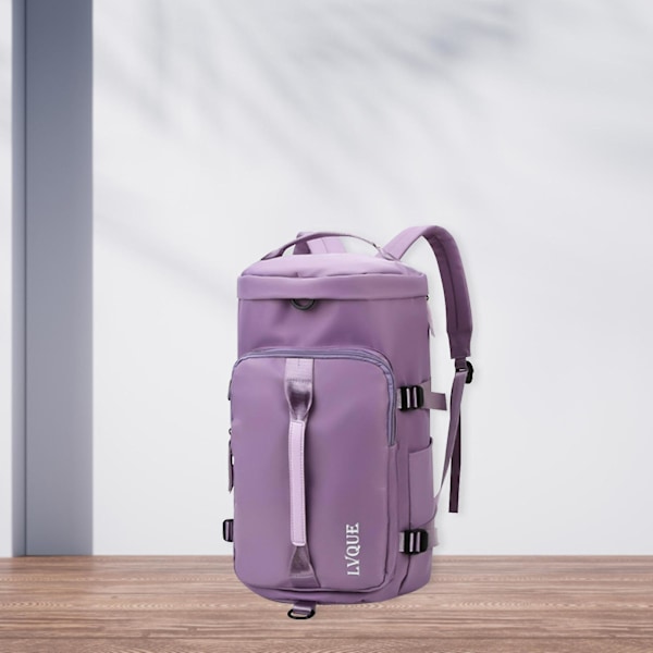 Gymtaske til Kvinder Sportstaske Rejsetaske Weekender Overnight Taske med Skoafdeling Purple