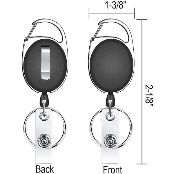 Retractable-avainrenkaan pakkaus, Retractable-merkkinen avainpidike, Laajennettava avaimenperä henkilökortin pidikkeelle, Kortinpidike, Avainkortti