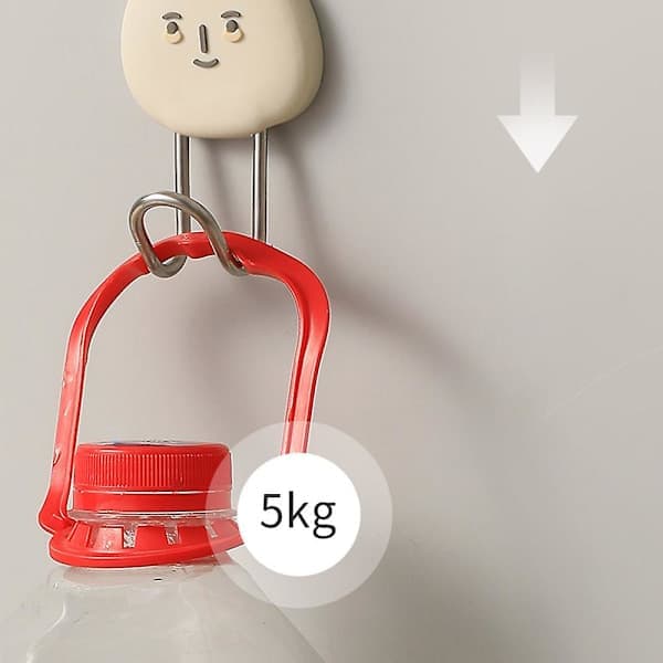 Stansfri tecknad uttrycksväggkrok Mångsidig hållbar väggkrok för vardagsrum hem