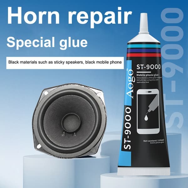 15/50/110ML Sort Højttaler Reparationslim Skum Støvhætte Gummi 110ml