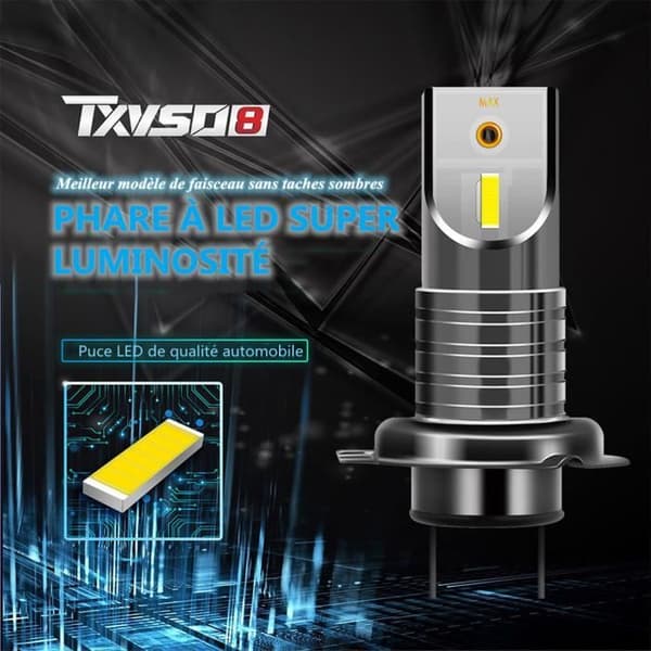 Autolamppu H7 LED-ajovalo CREE 5050 CSP 30000LM 6000K - 2 kpl