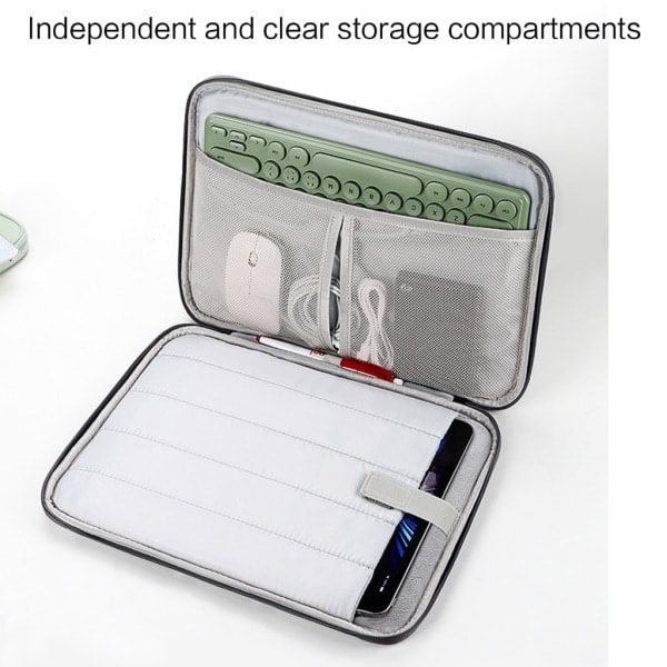 Kannettavan tietokoneen kantolaukku, liikekäyttöön sopiva käsilaukku 10,8-12,9 tuuman kannettavalle, 13 tuuman Gray 11 inches
