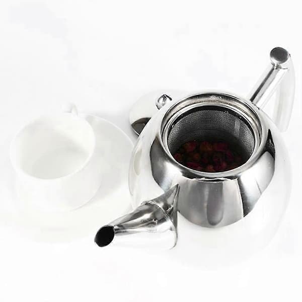 2l Teekande i rustfrit stål med te-si, tekande med te-infuser, tevaresæt, tekedel-infuser