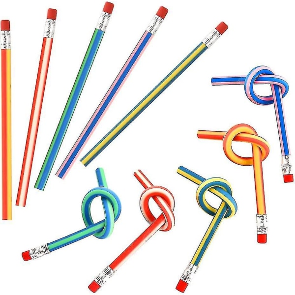 20 stk bløde, fleksible bøjelige blyanter Viskelæder Magic Bend Legetøj Skolestationært udstyr til børn Festtaskefyld