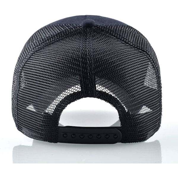 Baseballkeps för män och kvinnor, 5-panel justerbar enfärgad truckerkeps mesh bakre sport casual keps sommar solhatt för unisex