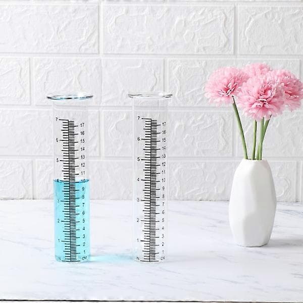 2 stk. regnmåler Regnmålingsverktøy Glassrør 21cm/8 tommer
