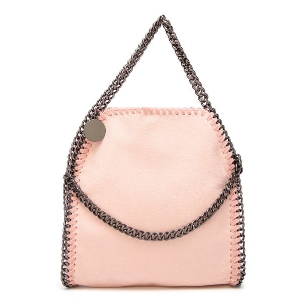 Crossbody-väskor för kvinnor Mode Axelväska Kedjeväskor Mode Portable Chain Woven Handbags pink