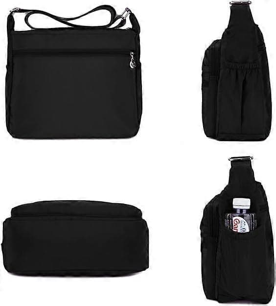 Multi-Pocket Casual Crossbody Handväskor för Kvinnor Vattentäta Axelväskor i Nylon
