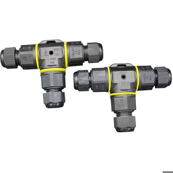 2 vedenpitävän T-liittimen pakkaus, IP68, maksimipoikkipinta-ala 2,5 mm² [Energiatehokkuusluokka A]