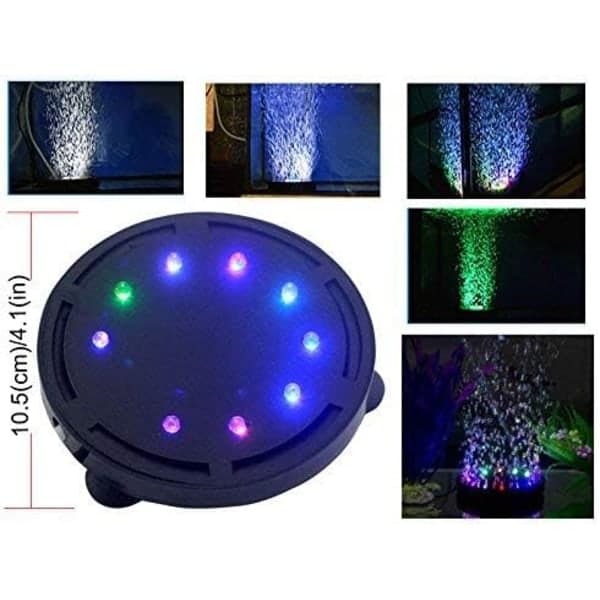 Akvarielampa med bubblor och LED-luftpump för sköldpaddsdekoration