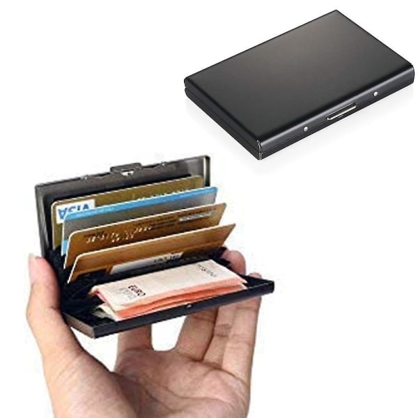 Kreditkortshållare Korthållare i rostfritt stål, Bankkreditkortslåda i rostfritt stål Kreditkortshållare i rostfritt stål kompatibel med kvinnor män