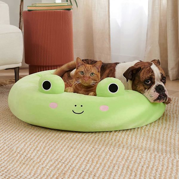 40cm Sød Frø Ananas Kat Hund Dyre Seng, Ultrablød Squishmallows Plys Dyre Seng Frog