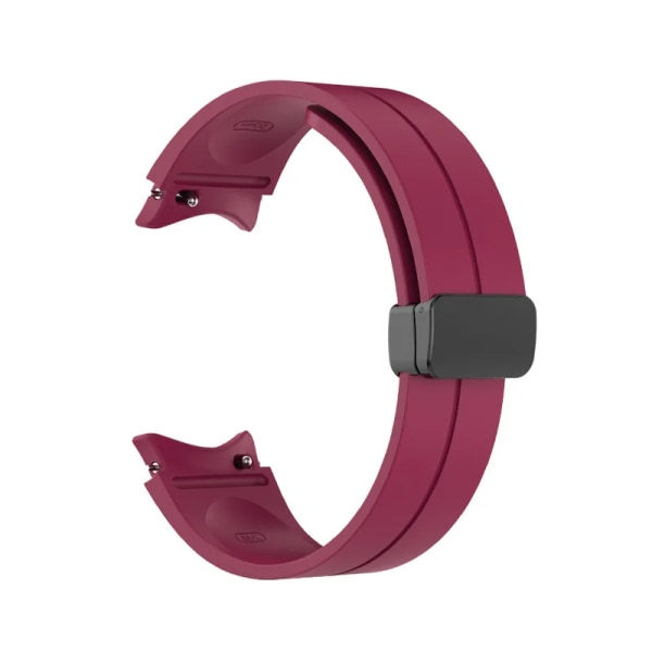 Saumaton silikonihihna Samsung Galaxy Watch 5/4 40mm 44mm 5 Pro 45mm alkuperäinen magneettinen rannekoru Watch 4 Classic -hihnaan wine red