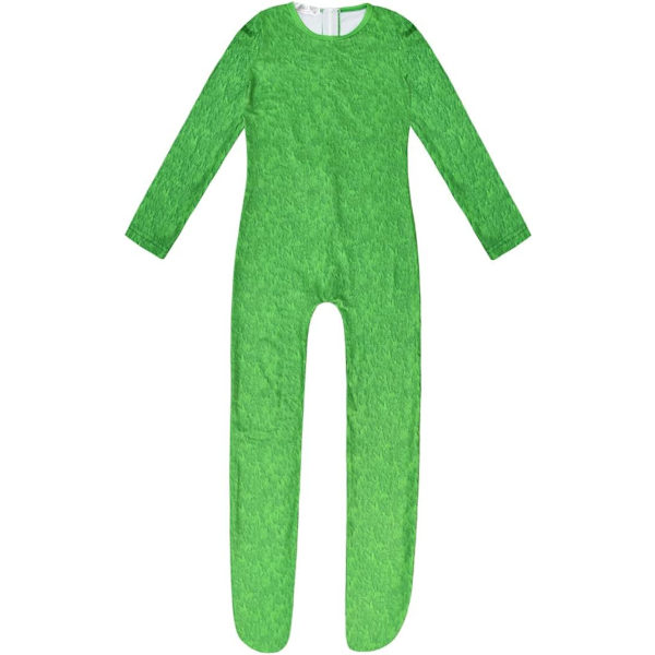 Rainbow Friends Kostymer Halloween Cosplay Jumpsuit Pojkar Klä Ut Sig Låtsas Mask Handskar 3Pcs Spel Grön Monster Outfit för Barn (130)