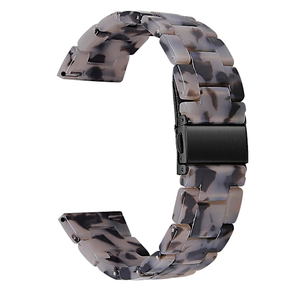 Udskiftningsrem til Garmin Vivoactive 4 - 22mm Vandafvisende Resin Urrem - Blækgrå Grey Style U Garmin Vivoactive 4
