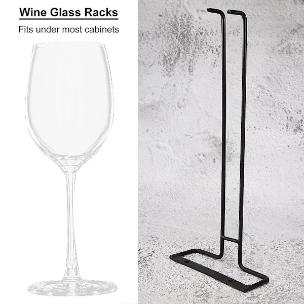 4 st Vin Glasställ Väggmonterat Hängande Rack Hylla Vin Cup Display Stativ För Skåp Och Bar B