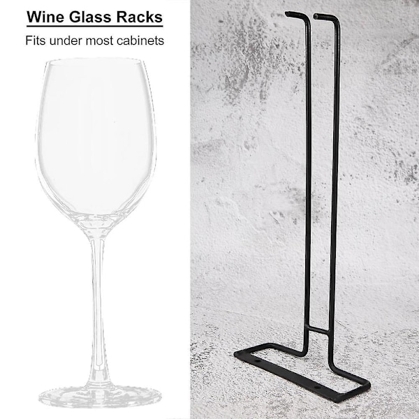 4 stk. Vegghengt VinGlass Stativ Hylle Vinkopp Display Stativ For Skap Og Bar B