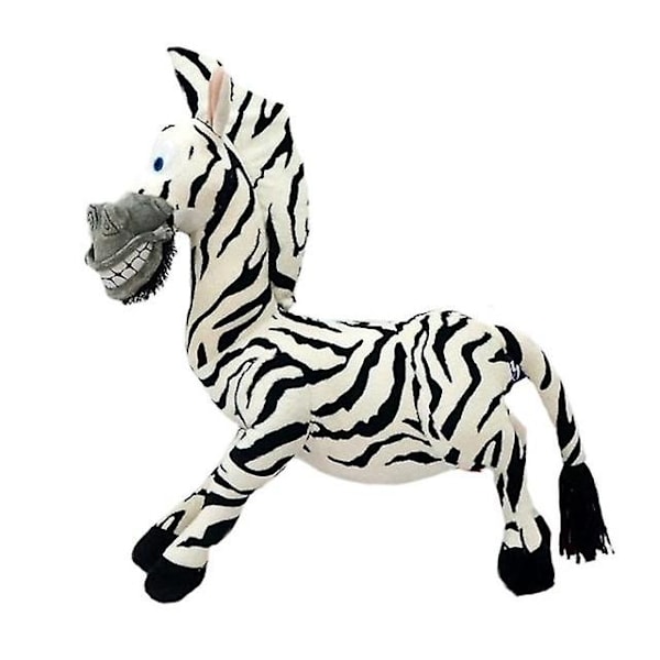 Madagaskar plysjleker Løve Zebra Giraff Ape Pingvin Flodhest Barn Festgaver Til Barn，Dukke kreativ gave-zebra