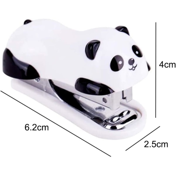 Mini søt panda skrivebords stiftemaskin med 1000PCS stifter for kontor skole hjem eller reisebruk