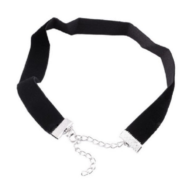 Choker i sort fløyel