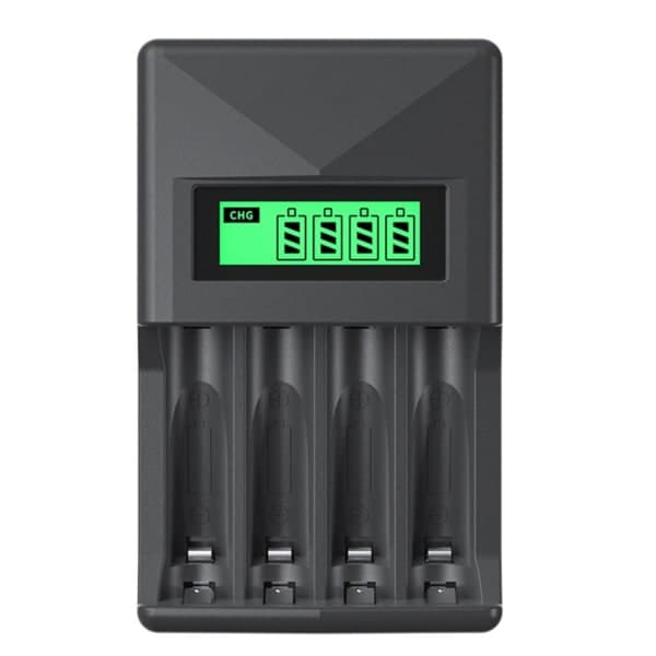 Batterilader Universal LCD-skjerm for oppladbare batterier Ni-MH Ni-Cd AA AAA Overopphetingsbeskyttelse